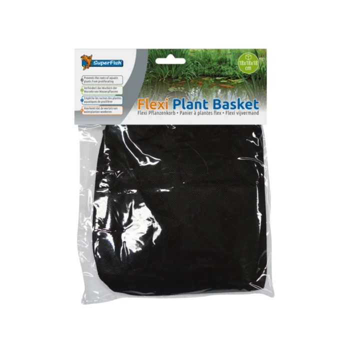 Superfish Flexi plant basket 18x18x18 cm - zwart