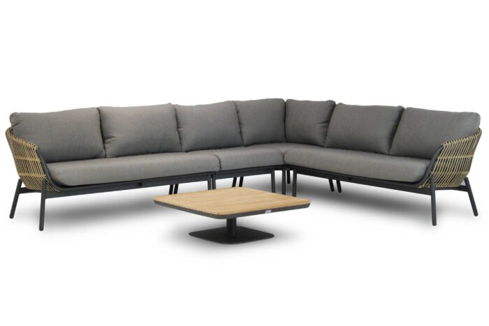 Coco Nathan/Ralph 90 cm hoek loungeset 5-delig – Taupe-naturel-bruin