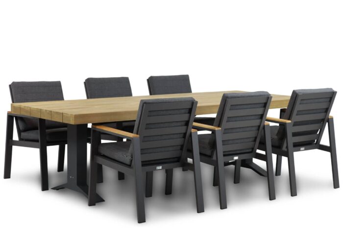 Lifestyle Garden Furniture Marietta/Superior 260 cm dining tuinset 7-delig – Grijs-antraciet