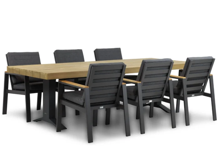 Lifestyle Garden Furniture Marietta/Superior 260 cm dining tuinset 7-delig - Grijs-antraciet