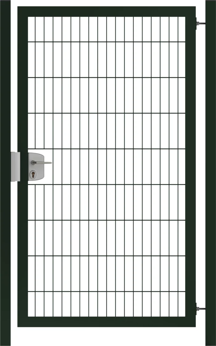 Metalen Tuinpoort dubbelstaafmatten vuurverzinkt 123cm hoog en 100cm breed