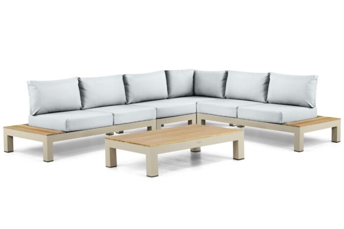 Lifestyle Garden Furniture Vittoria hoek loungeset 5-delig – Taupe-naturel-bruin