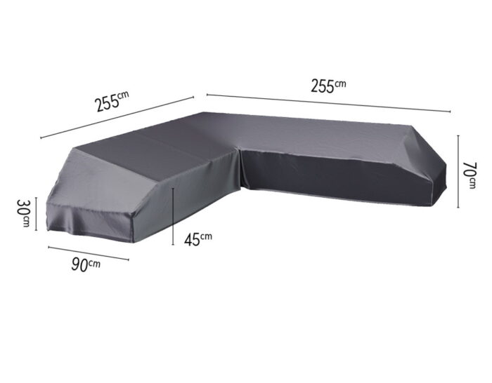 Aerocover Loungeset platformhoes 255x255x90xH30/45/70 cm – grijs