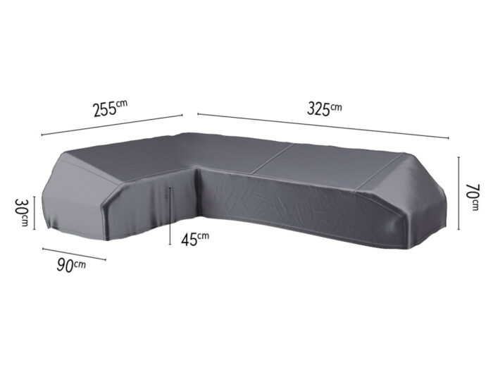 Aerocover Loungeset platformhoes links 325x255x90xH30/45/70 cm – grijs