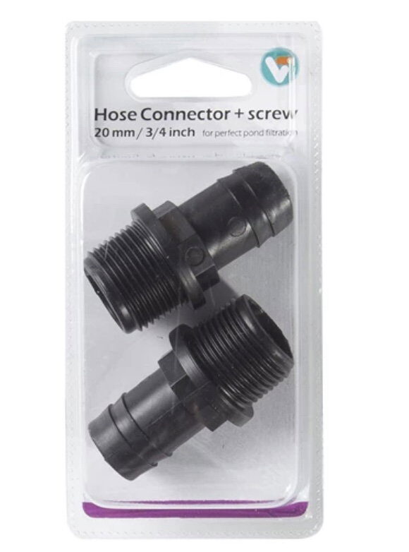 Vt Hose Connector Screw 20 mm 3/4 Inc vijveraccesoires – Zie Foto