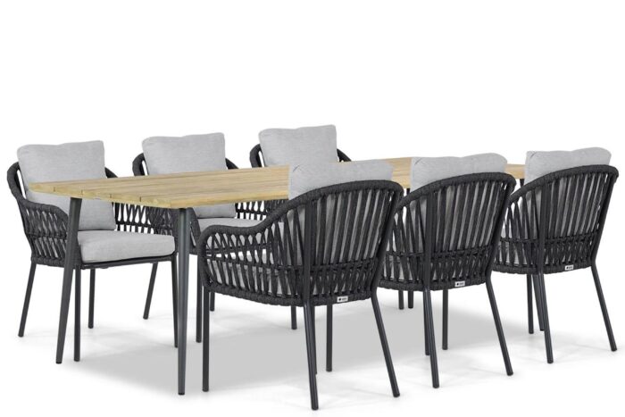 Coco Puerto/Montana 240 cm dining tuinset 7-delig – Grijs-antraciet