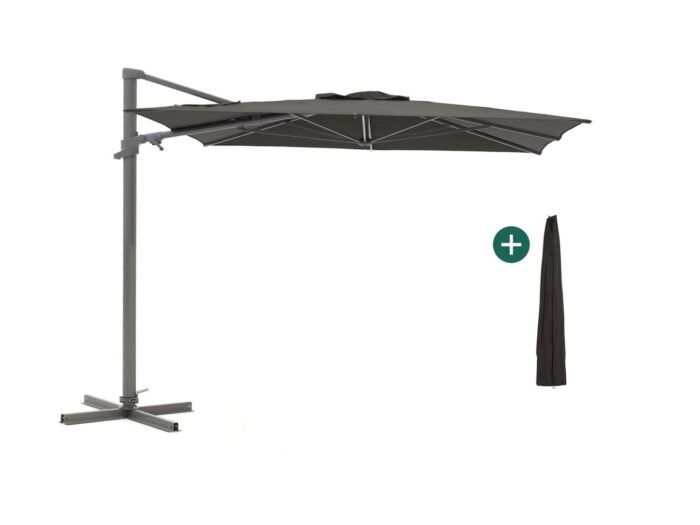 Shadowline Francisco zweefparasol 260x260cm Laagste prijsgarantie! – Zwart