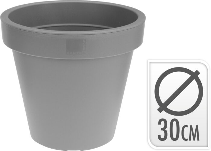 Nampook Bloempot EK Rond 30x30x26 cm Lichtgrijs – grijs