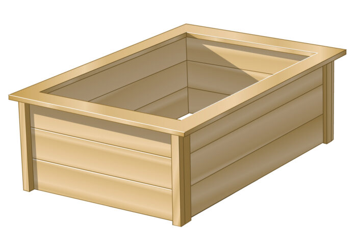 Houten frame vijver 147,5×103,5×47,5cm