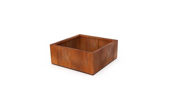 Geroba Plantenbak Artesa roestkleurig 100x100x40 cm – bruin