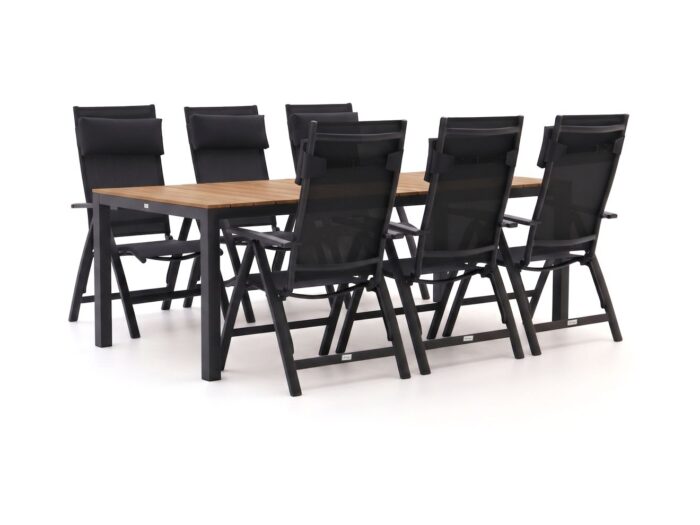 Bellagio tuinmeubelen Avenza/Fidenza 220cm dining tuinset 7-delig verstelbaar