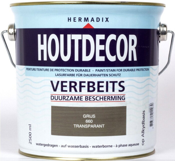 Hermadix Houtdecor 660 transparant grijs 2500 ml