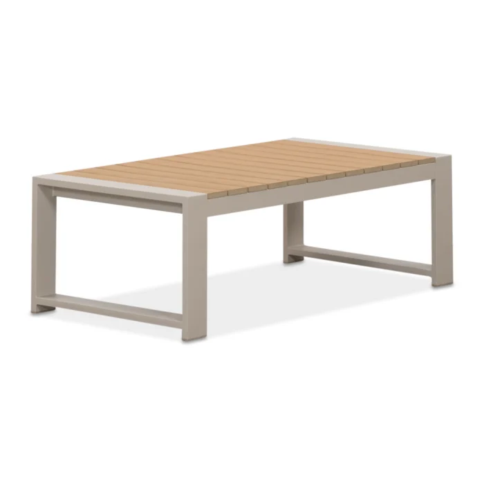 LUX outdoor living Seattle loungetafel | aluminium + polywood | Natural Wood/beige | 117x60cm