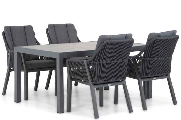 Lifestyle Garden Furniture Verona/Residence 164 cm dining tuinset 5-delig – Grijs-antraciet