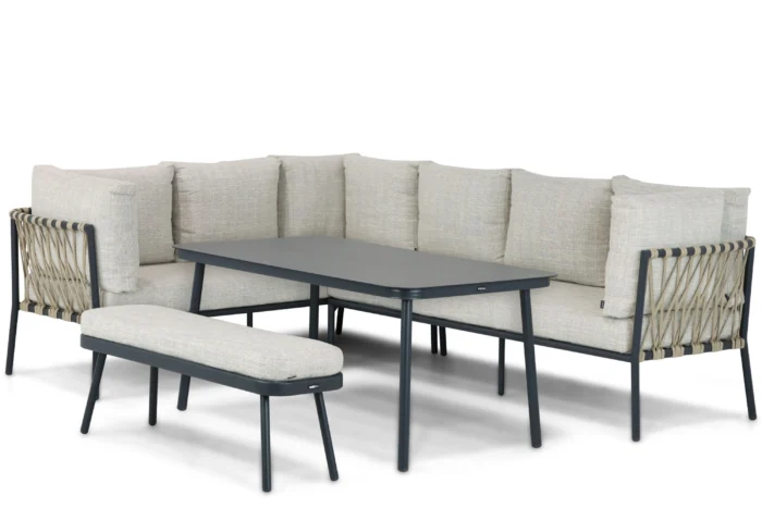 Lifestyle Garden Furniture Cordani dining loungeset 4-delig - Grijs-antraciet