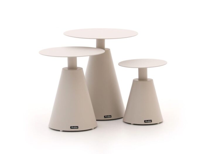 Manifesto Furniture Tusa bijzet tuintafelset 3-delig – Taupe