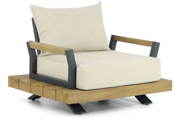 Santika Furniture Supreme lounge tuinstoel – Old teak greywash