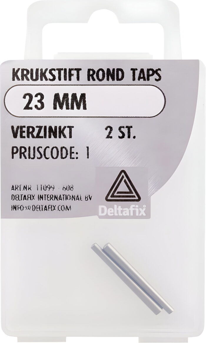 Deltafix Krukstift rnd taps 23mm verz 2st