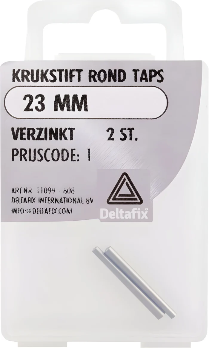 Deltafix Krukstift rnd taps 23mm verz 2st