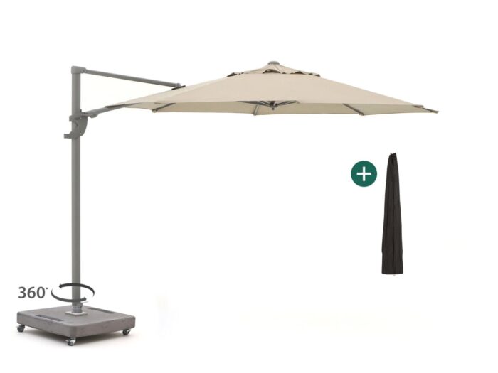 Shadowline Francisco zweefparasol ø330cm Laagste prijsgarantie! – Taupe