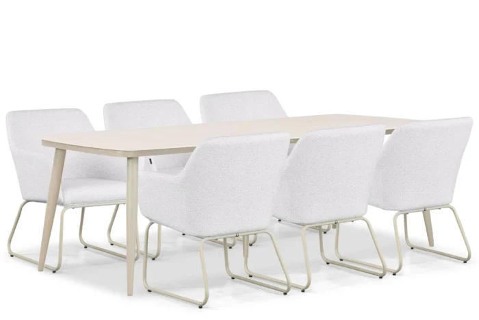Lifestyle Garden Furniture Lugo/Vienna 240 cm dining tuinset 7-delig - Grijs-antraciet