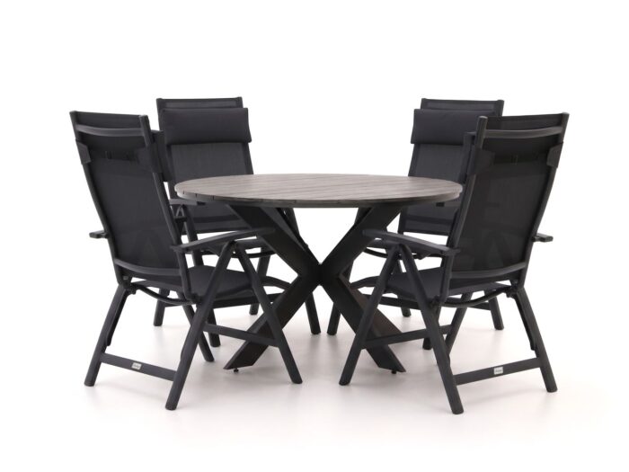 Bellagio tuinmeubelen Avenza/Fidenza ø126cm dining tuinset 5-delig verstelbaar