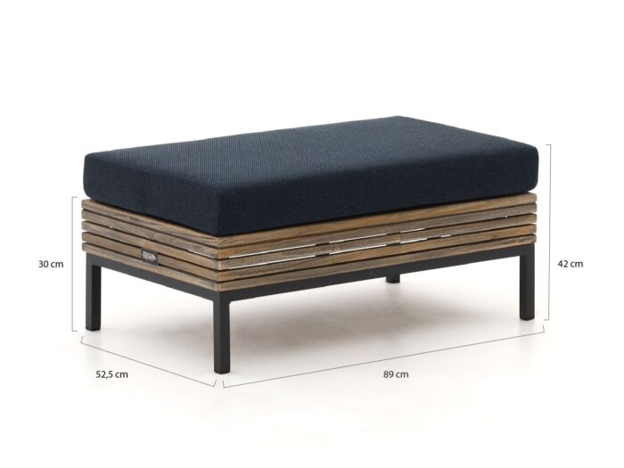 ROUGH Furniture ROUGH-D lounge voetenbank 89×52,5cm Laagste prijsgarantie! – Bruin