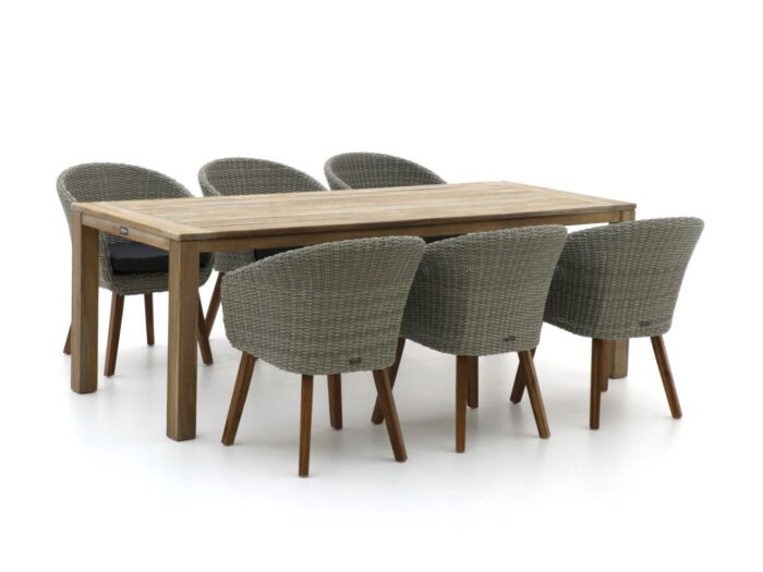 Intenso Furniture Intenso Tropea/ROUGH-S 220cm dining tuinset 7-delig Laagste prijsgarantie! – Bruin