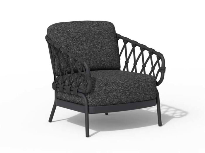 Tierra outdoor Natal lounge stoel charcoal – grijs;zwart