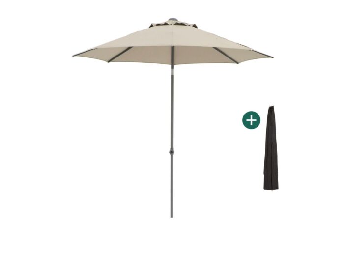 Shadowline Push-up parasol ø 250cm Laagste prijsgarantie! – Taupe