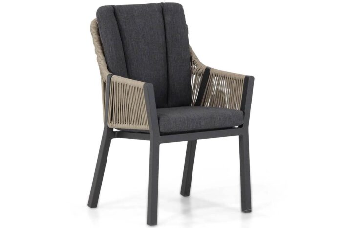 Lifestyle Garden Furniture Verona dining tuinstoel taupe – Taupe-naturel-bruin