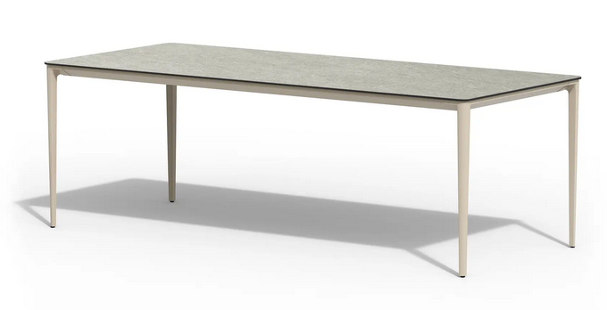 Tierra outdoor Briga dining tafel trespa ophira champagne 240 x 100 cm