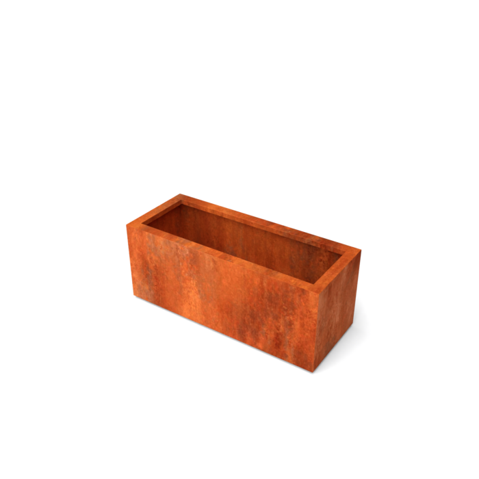 Geroba Artesa Rechthoekige plantenbak cortenstaal L100 x B40 x H80 cm – bruin