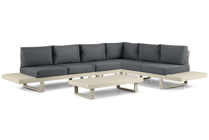 Lifestyle Garden Furniture Lorenzo hoek loungeset 7-delig – Taupe-naturel-bruin