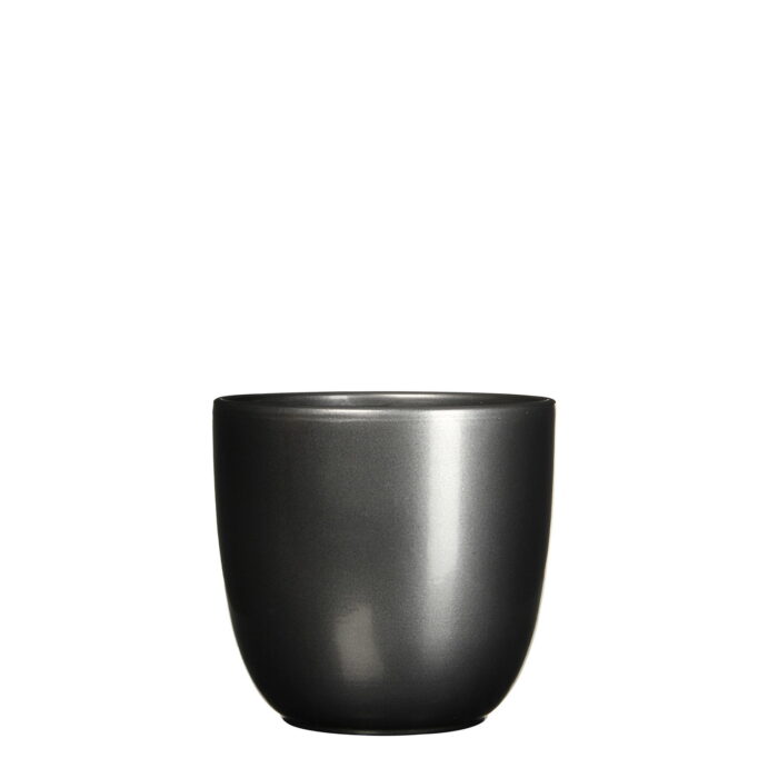 Mica decorations Bloempot Pot rond es/15 tusca 16 x 17 cm antraciet Mica – zwart