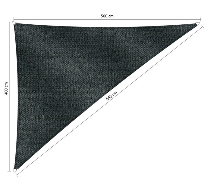 Shadow comfort Driehoek 90 schaduwdoek 4,00×5,00×6,40 m Mystic grey – grijs