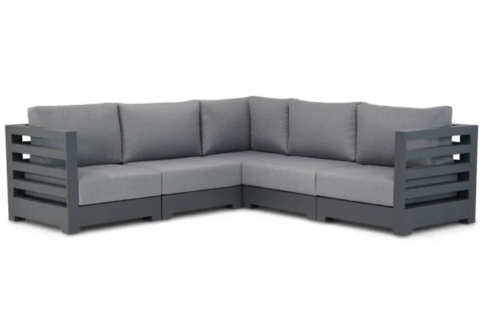 Santika Furniture Phantom hoek loungeset 5-delig - Grijs-antraciet