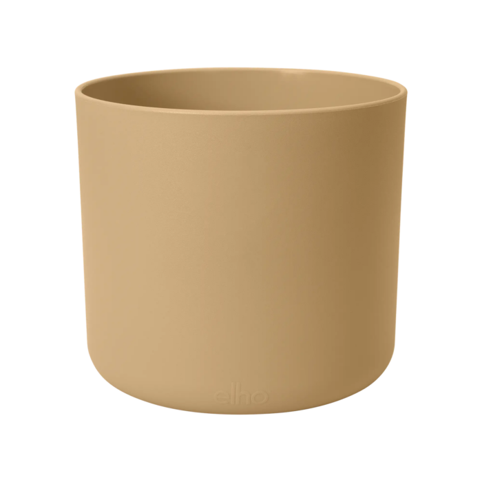 Elho B.for soft rond 16 cm goudkleurig zand bloempot – geel
