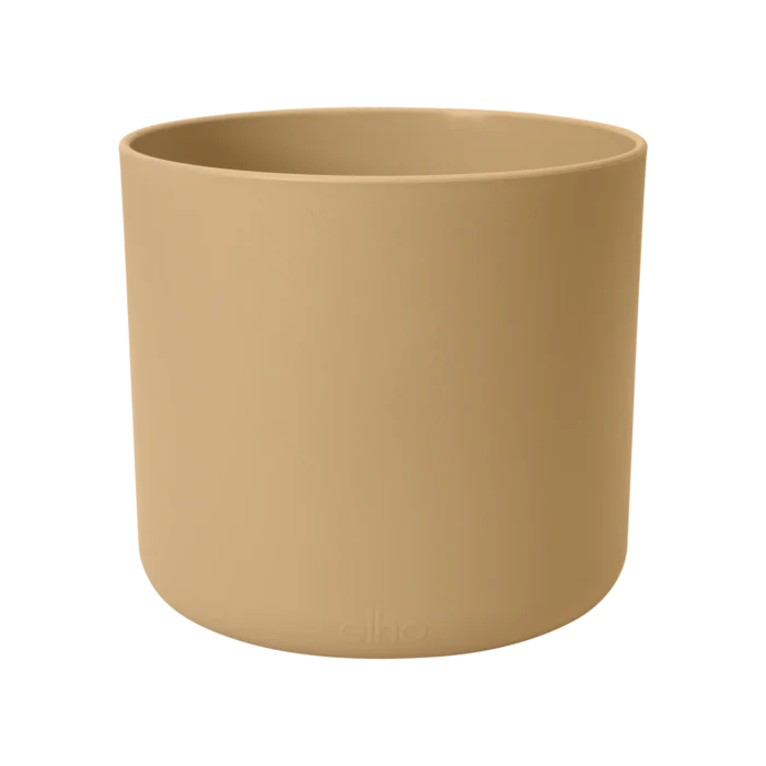 Elho B.for soft rond 16 cm goudkleurig zand bloempot - geel
