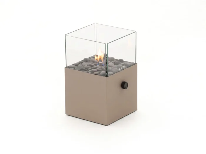 Cosiscoop Square gaslantaarn 20x20cm (h:30cm) - Taupe