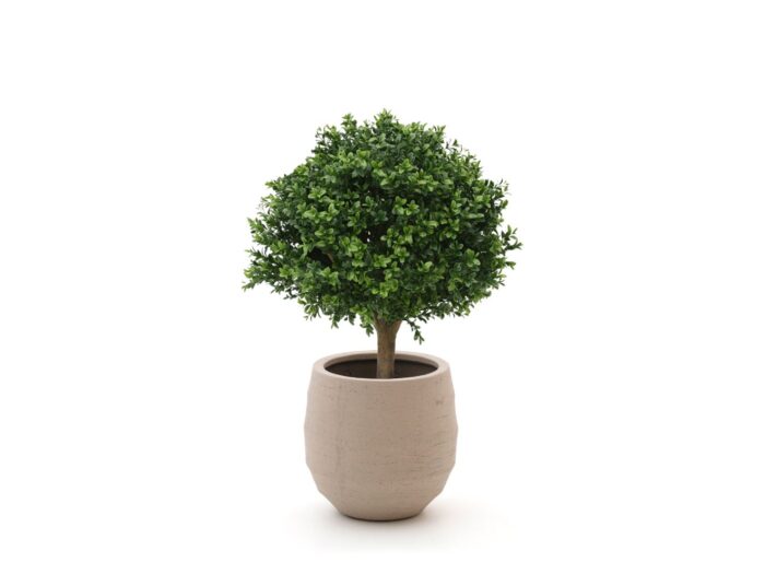 Designplants/Luca Lifestyle Buxus bol kunstplant (h:40cm) met Bordo Balloon bloempot Laagste prijsgarantie! – Groen