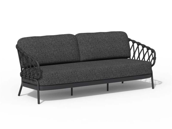Tierra outdoor Natal 3-zits lounge bank charcoal – grijs;zwart