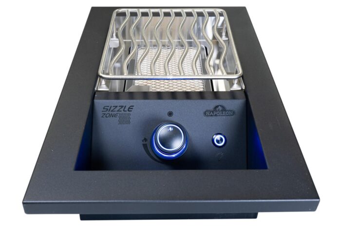 Napoleon grills 700-Serie 10′ inbouw Sizzle Zone mat zwart klein barbecue