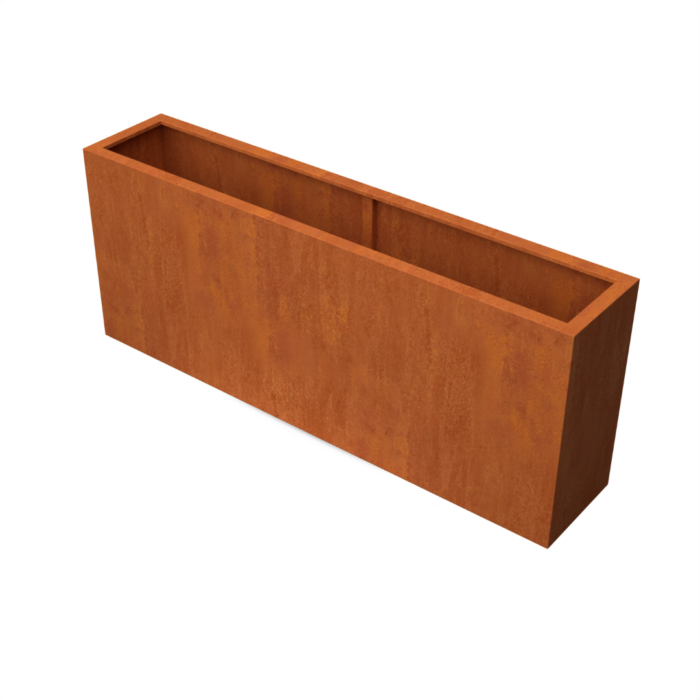 Geroba Artesa Rechthoekige plantenbak cortenstaal L200 x B40 x H80 cm – bruin