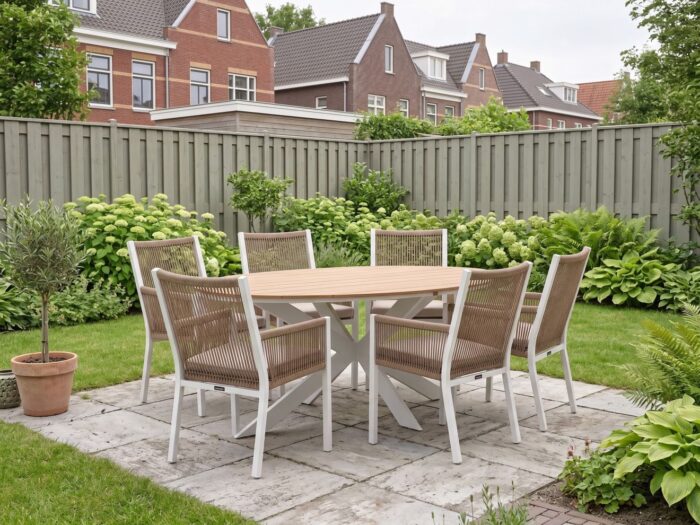 Manifesto Furniture Manifesto Rivola/Fidenza 220cm dining tuinset 7-delig Laagste prijsgarantie!
