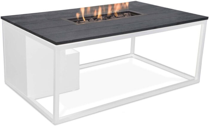 Cosi Vuurtafel Loft 120 x 80 cm white frame black top – zwart