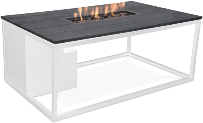 Cosi Vuurtafel Loft 120 x 80 cm white frame black top - zwart