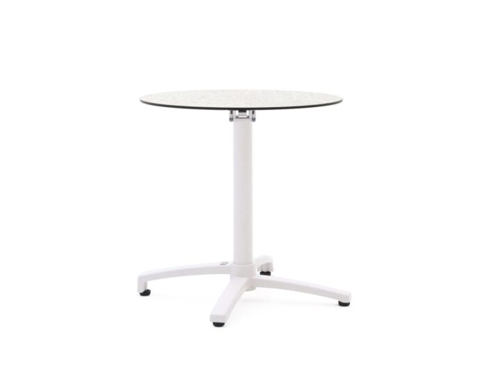 Bellagio tuinmeubelen Bellagio Canzo klaptafel ø80cm (h:73cm) Laagste prijsgarantie! – Wit