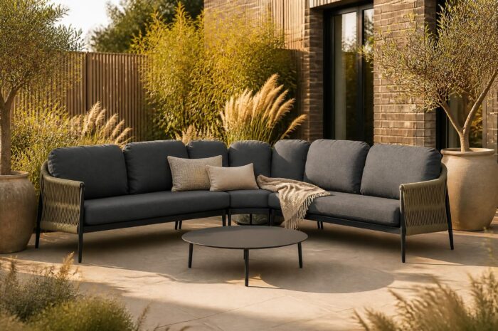 Coco Romeo/Pacific 100 cm hoek loungeset 4-delig – Taupe-naturel-bruin