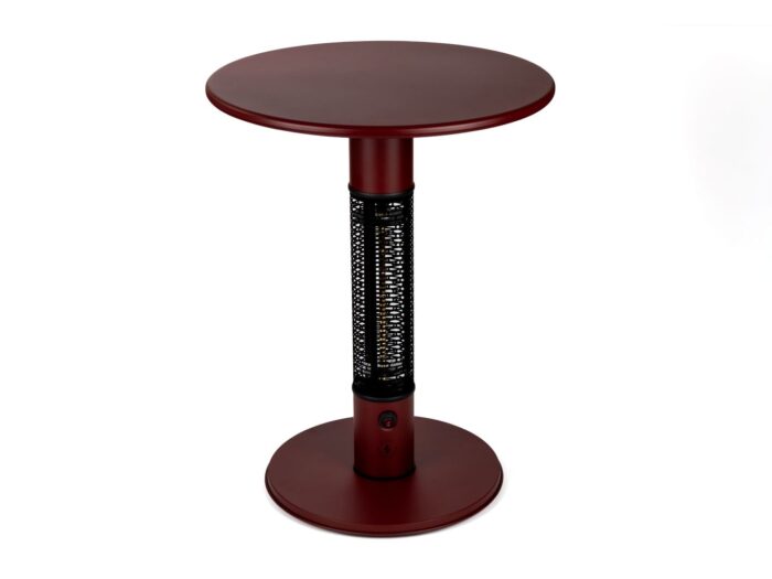 Monti HeatLine + 15% kassakorting | Pulse tafel met terrasverwarmer 1500W ø60cm (h: 75cm) – Rood